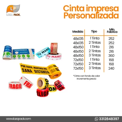 Cinta impresa personalizada