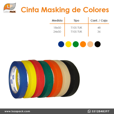 Cinta de colores masking