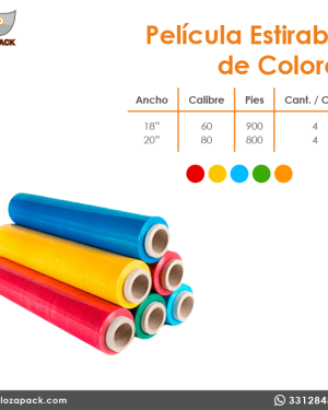 Pelicula estirable de colores